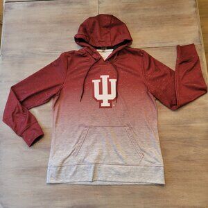 Indiana University  Hoosiers Red /White Hoodie Sweatshirt Men's Medium  IU Logo